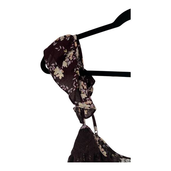 Free People bodysuit Take it away thong brown size Medium M - Picture 3 of 5